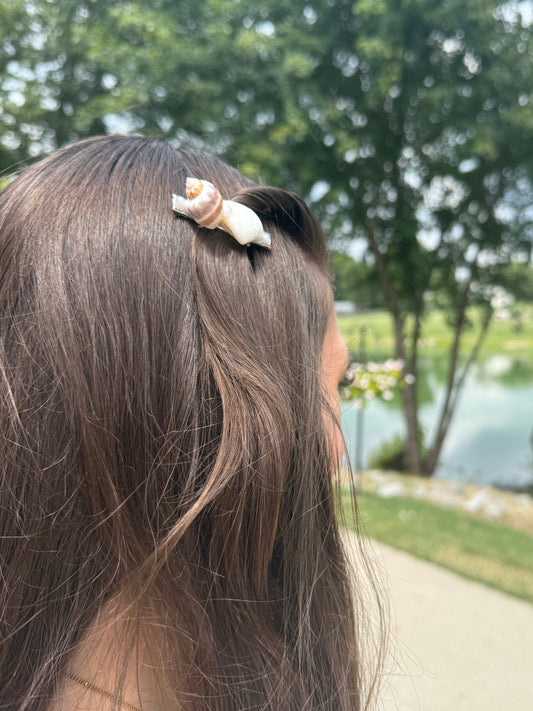 Seashell Hair Clips Handmade Barrette with Real Natural Seashells, Mermaid Hair Accessory, Beach