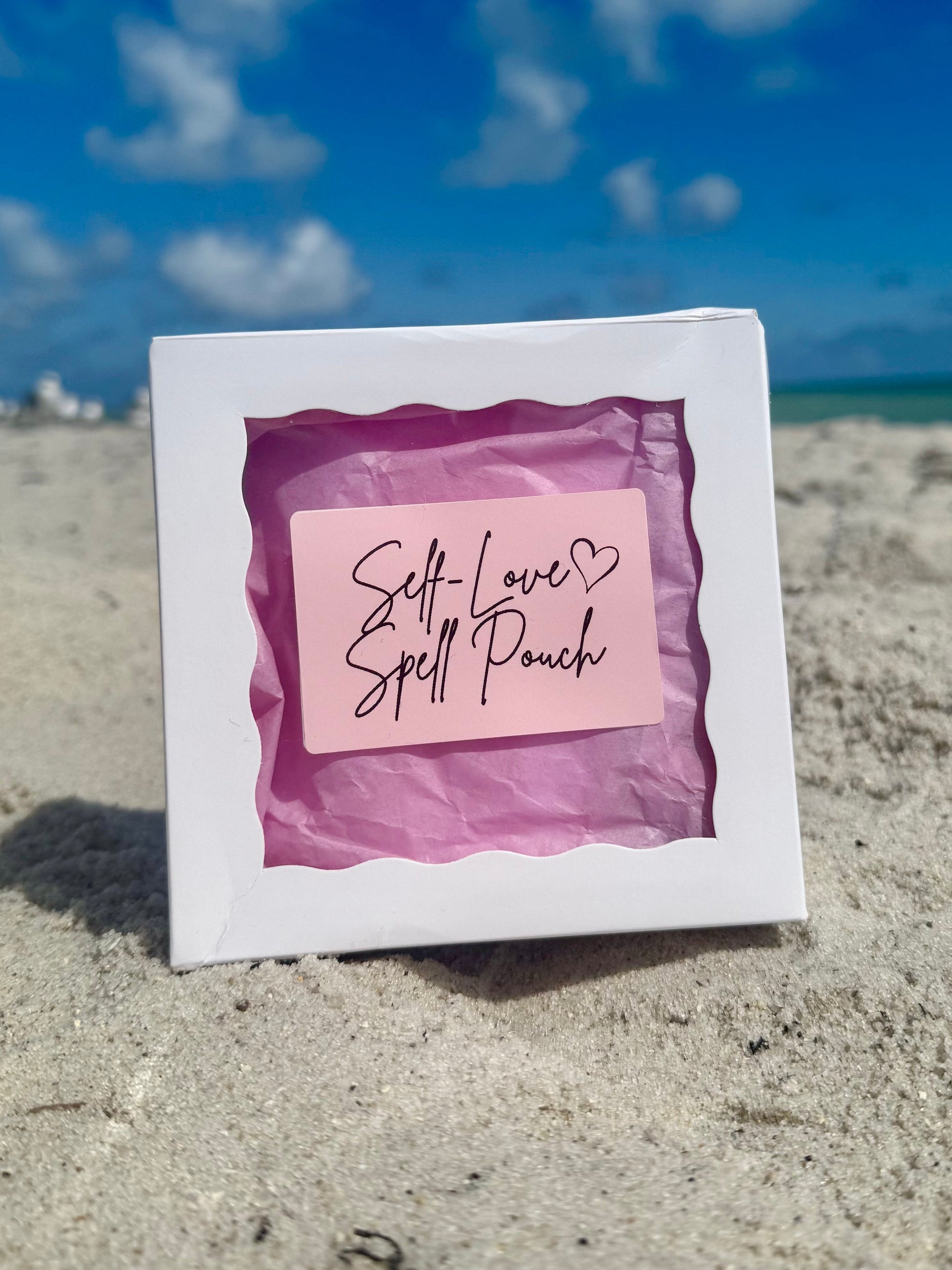 Self Love spell pouch on the beach
