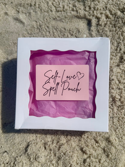 self love spell pouch box on the sand