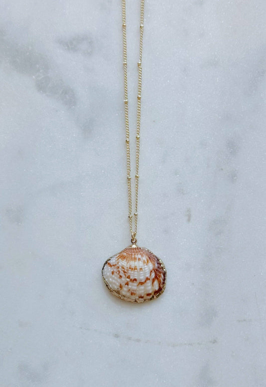 Gold seashell necklaces - Handcrafted with real seashells, Cute for Mermaids, summer, and people who love the beach